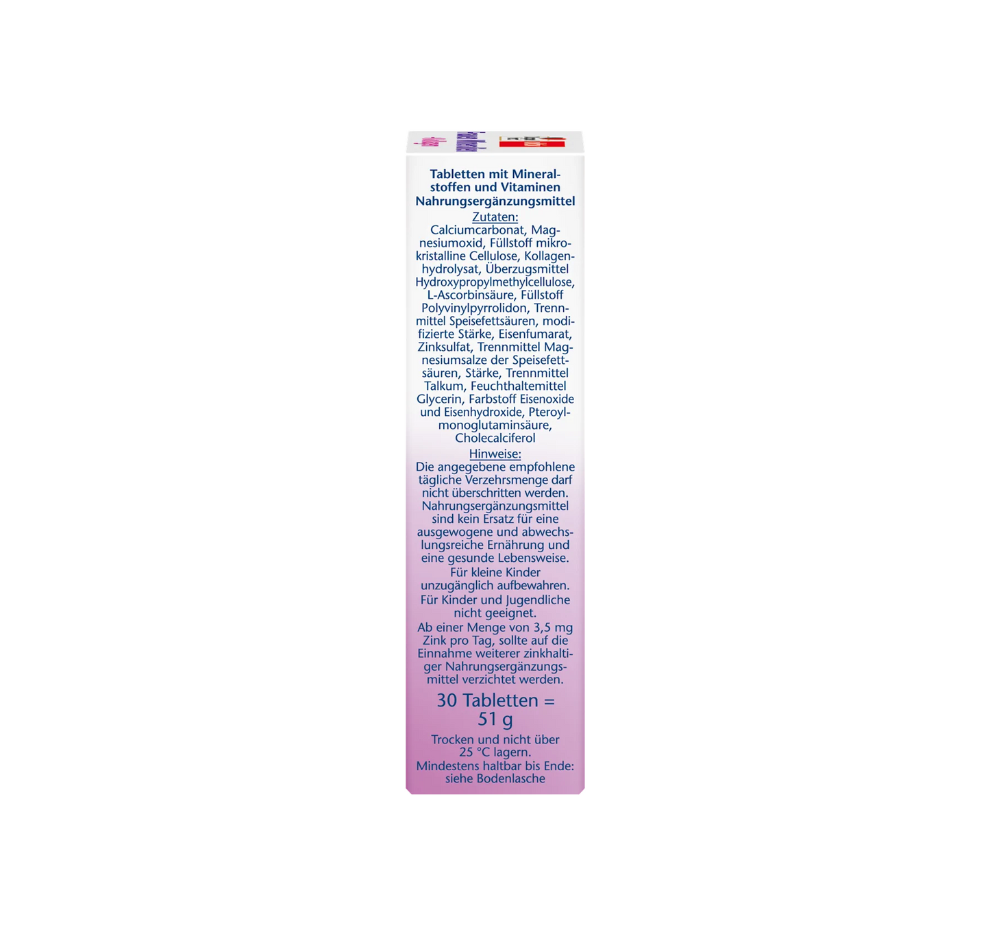 Women's Minerals + Collagen Tablets 30 pcs, 51 g