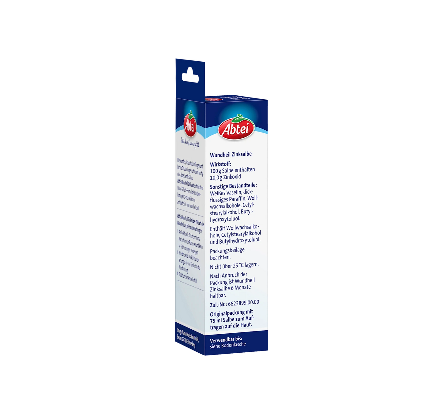 Wound healing zinc ointment, 75 ml