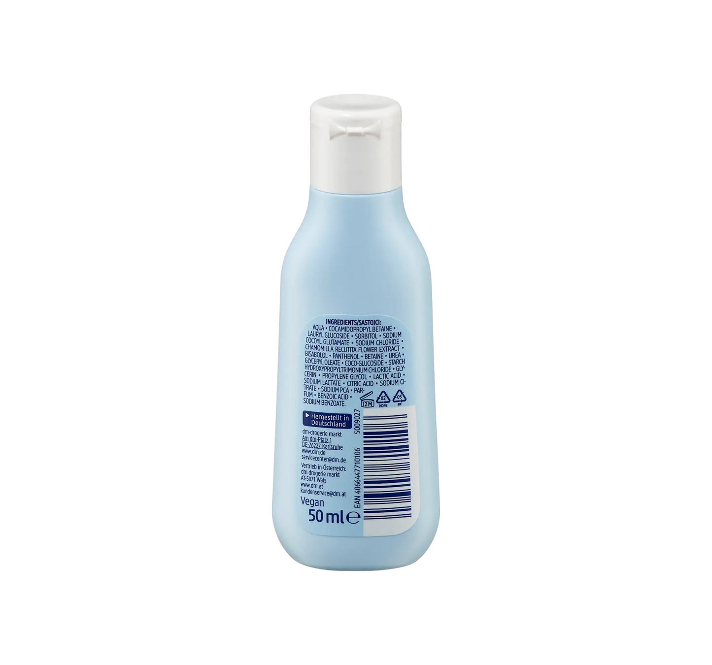 Gel limpiador de pies a cabeza, tamaño viaje, 50 ml