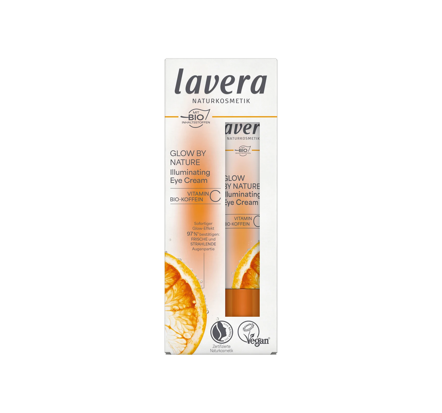 Crema para ojos Glow by Nature con vitamina C y cafeína orgánica, 15 ml