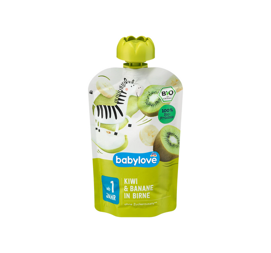 Squeeze Pouch Kiwi & Banana in Pear from 1 year, 100 g