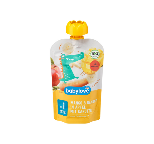 Mango & Banana in Apple with Carrot Quench Pouch from 1 year, 100 g