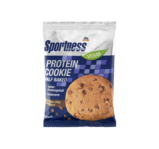 Biscuit protéiné, mi-cuit, saveur pépites de chocolat, végétalien, 75 g