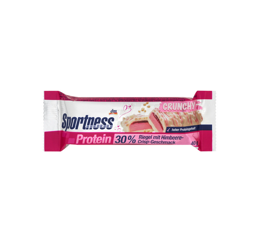 Barre protéinée 30 %, saveur framboise croustillante, 40 g