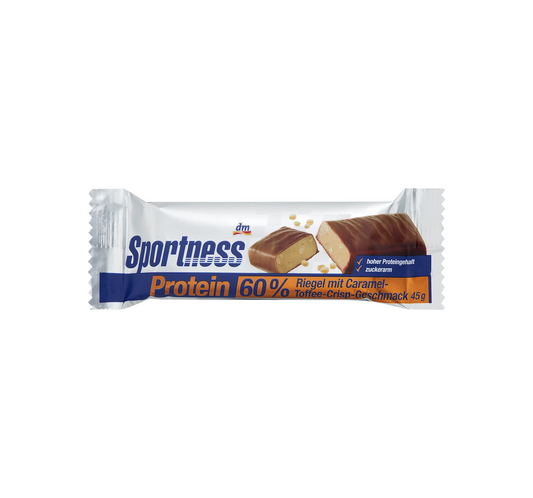 Barre protéinée 60 %, saveur caramel et caramel croustillant, 45 g