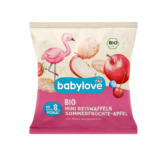 Baby Snack Rice Cakes Summer Fruits Apple, from 8 months, 35 g