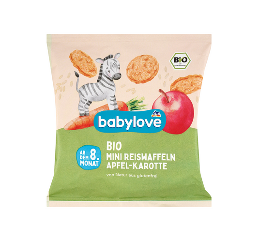 Baby Snack Rice Cakes Apple & Carrot, from 8 months, 35 g