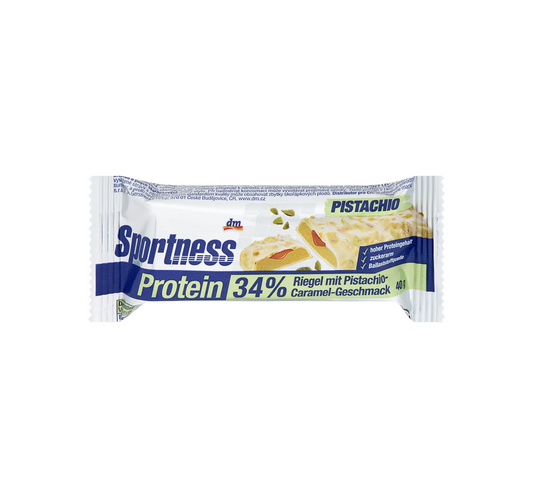 Barre protéinée 34 %, saveur pistache caramel, 40 g