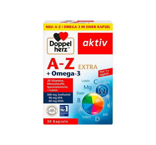 كبسولات AZ + Omega-3 Extra، 30 كبسولة، 45 جم