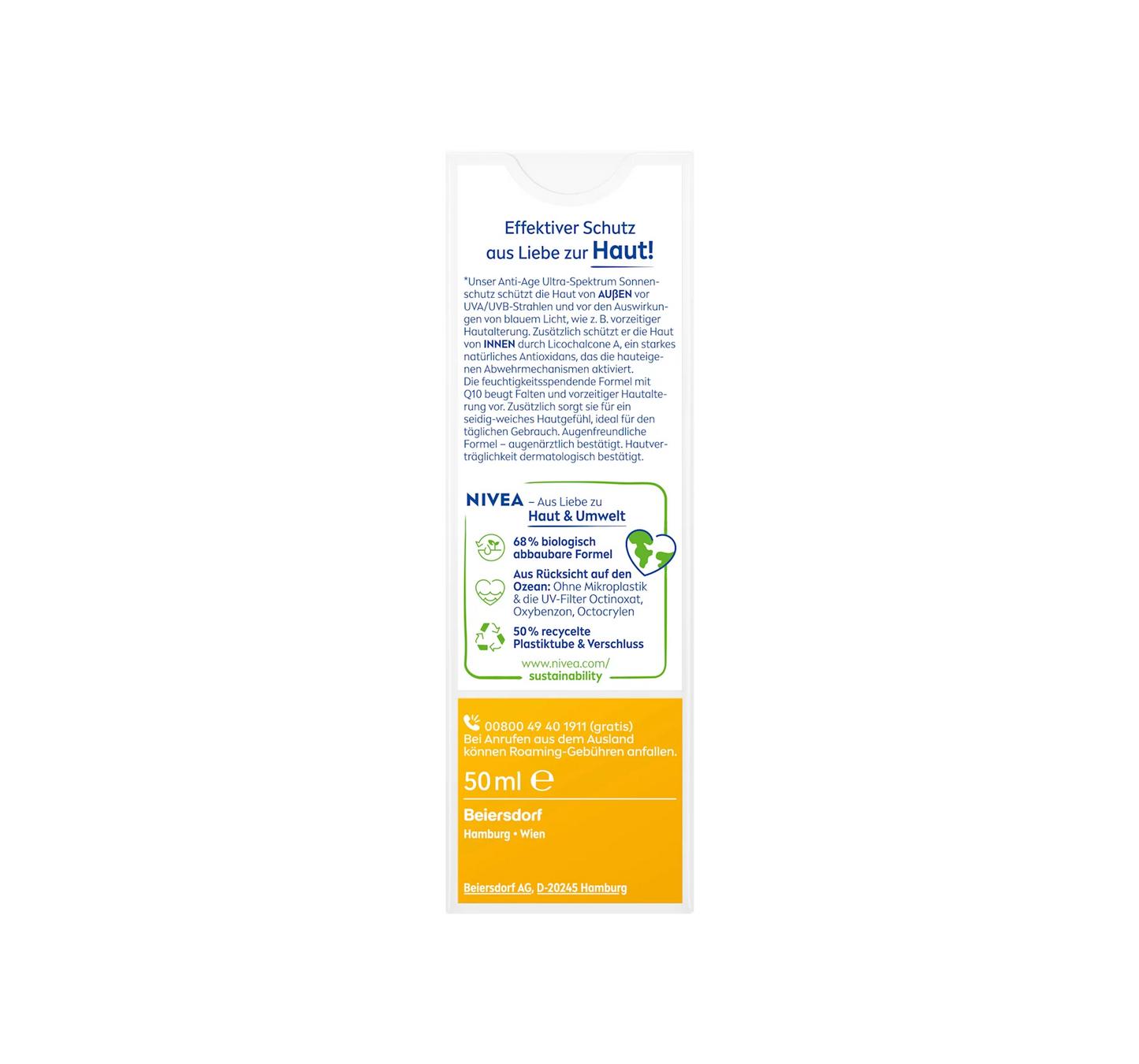 Anti-Aging Sunscreen Face SPF 50, 50 ml