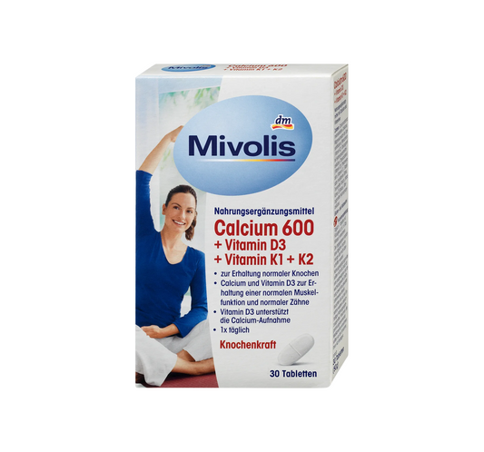 Calcium 600 + Vitamin D3 + K1 + K2, 30 pieces, 50 g