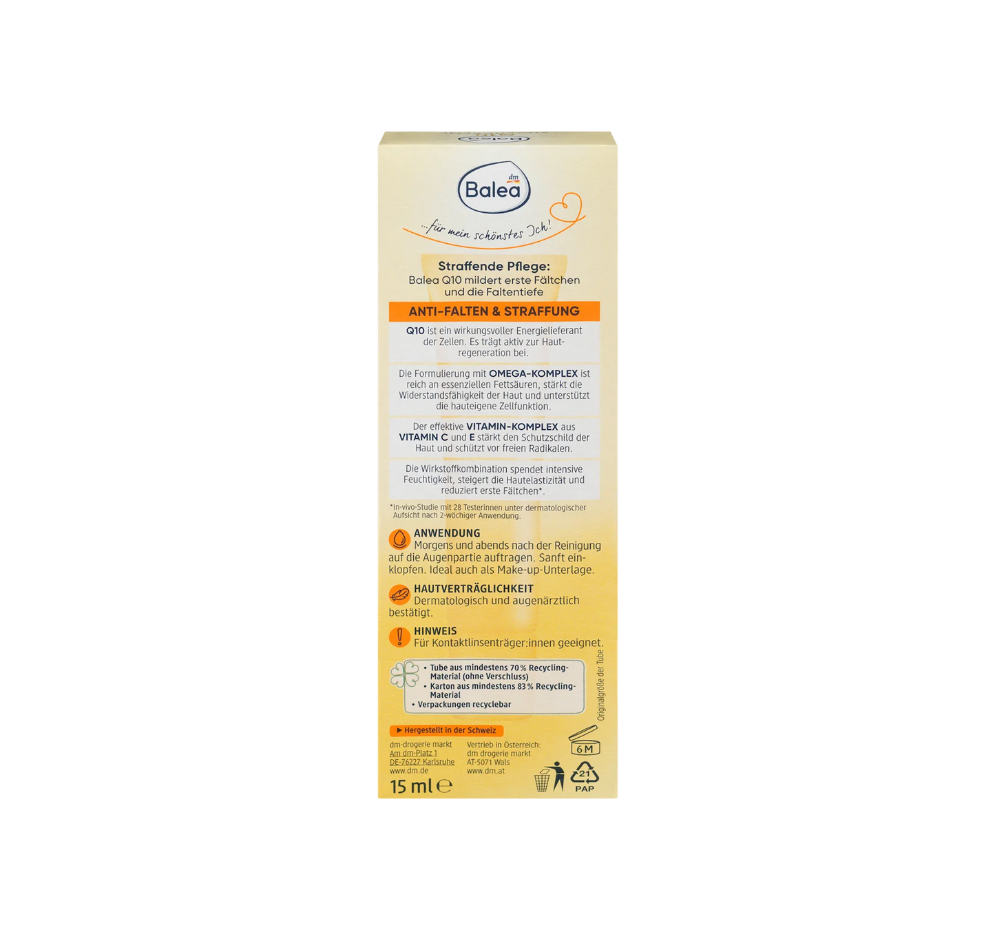 Silmaümbruskreem Q10 Kortsudevastane, 15 ml