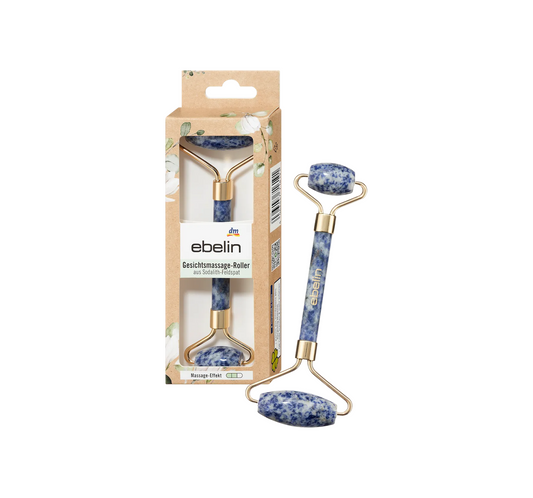 Facial massage roller made of sodalite feldspar, 1 piece