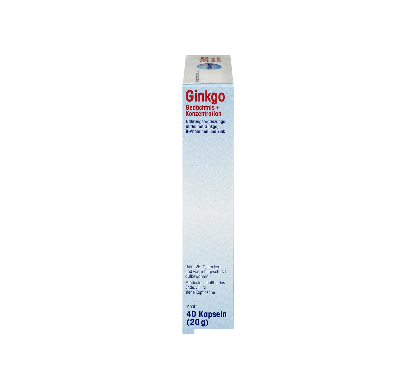 Ginkgo Memory + Cápsulas de concentración, 40 uds., 20 g