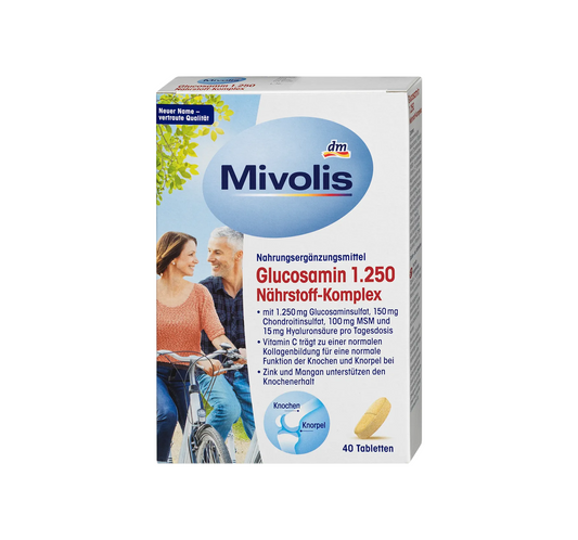 Glucosamine 1250 Nutrient Complex MSM + Vitamin C+D, 40 tablets, 66 g
