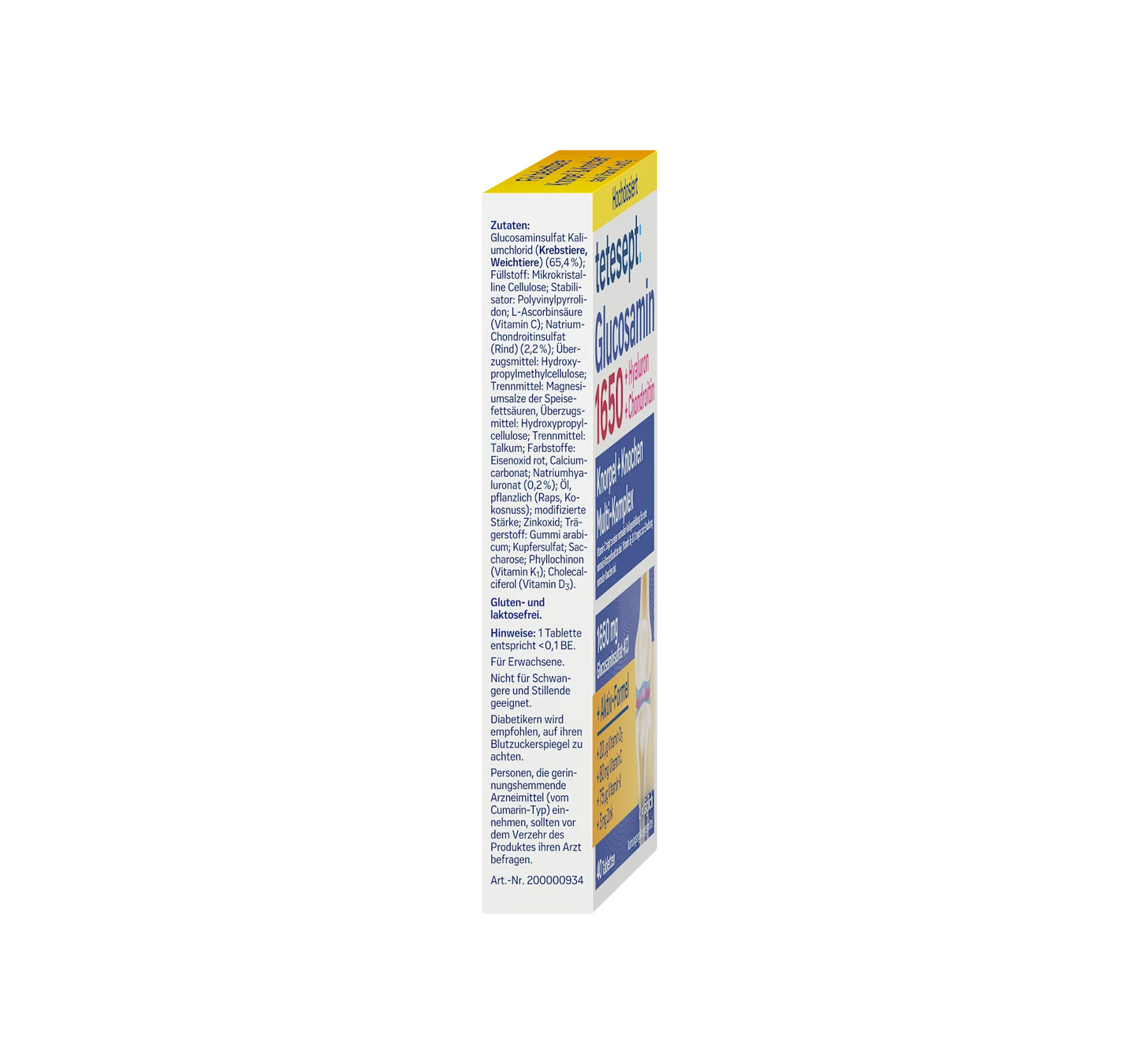 Glucosamine 1650 tablets, 50.4 g