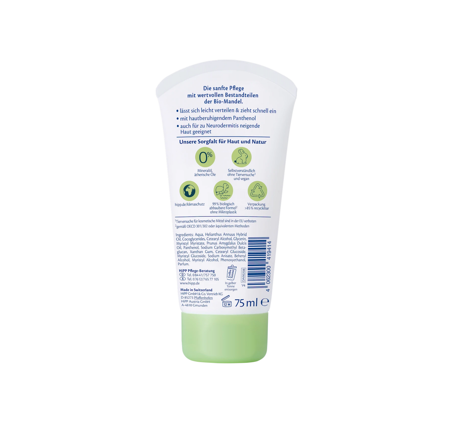 Creme para Bebê Sensível, 75 ml