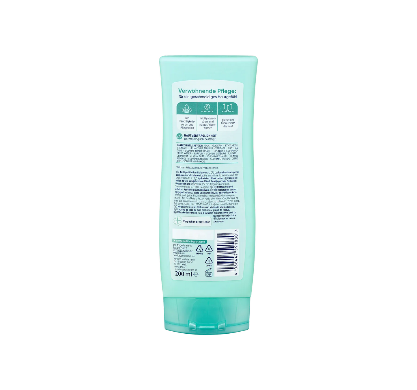 Loción de cuidado con ácido hialurónico, 200 ml