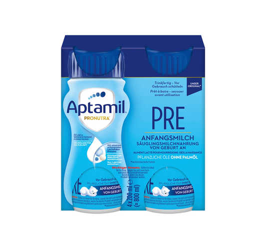Lait Initial Pré-prêt à boire dès la naissance 4x200ml, 0,8 l