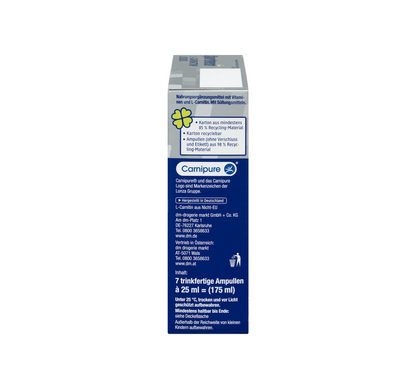 L-Carnitina Líquida, Sabor Laranja, 7 unidades de 25 ml cada, 175 ml