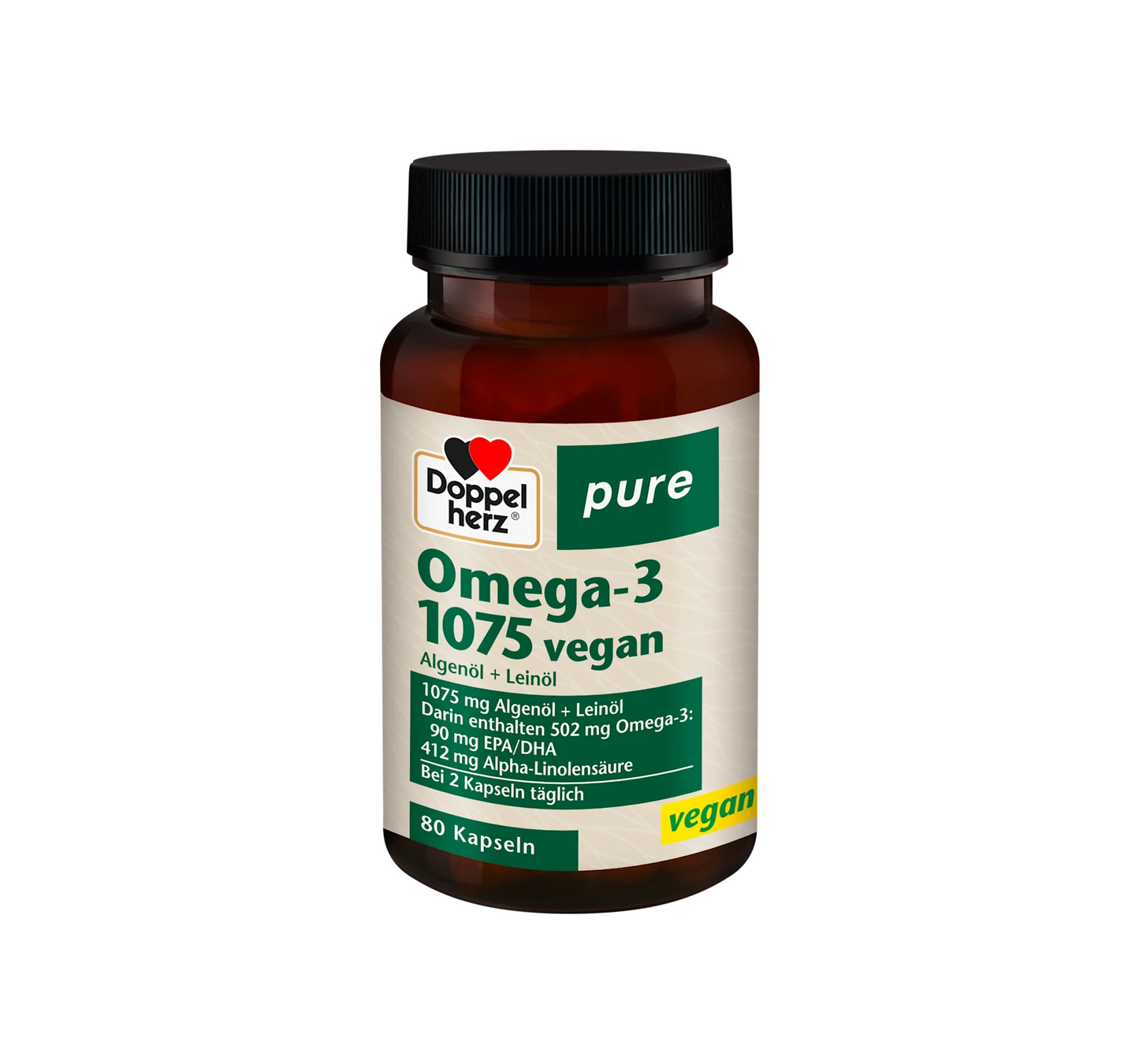 Omega-3 1075 veganska kapslar 80 stycken, 61,2 g