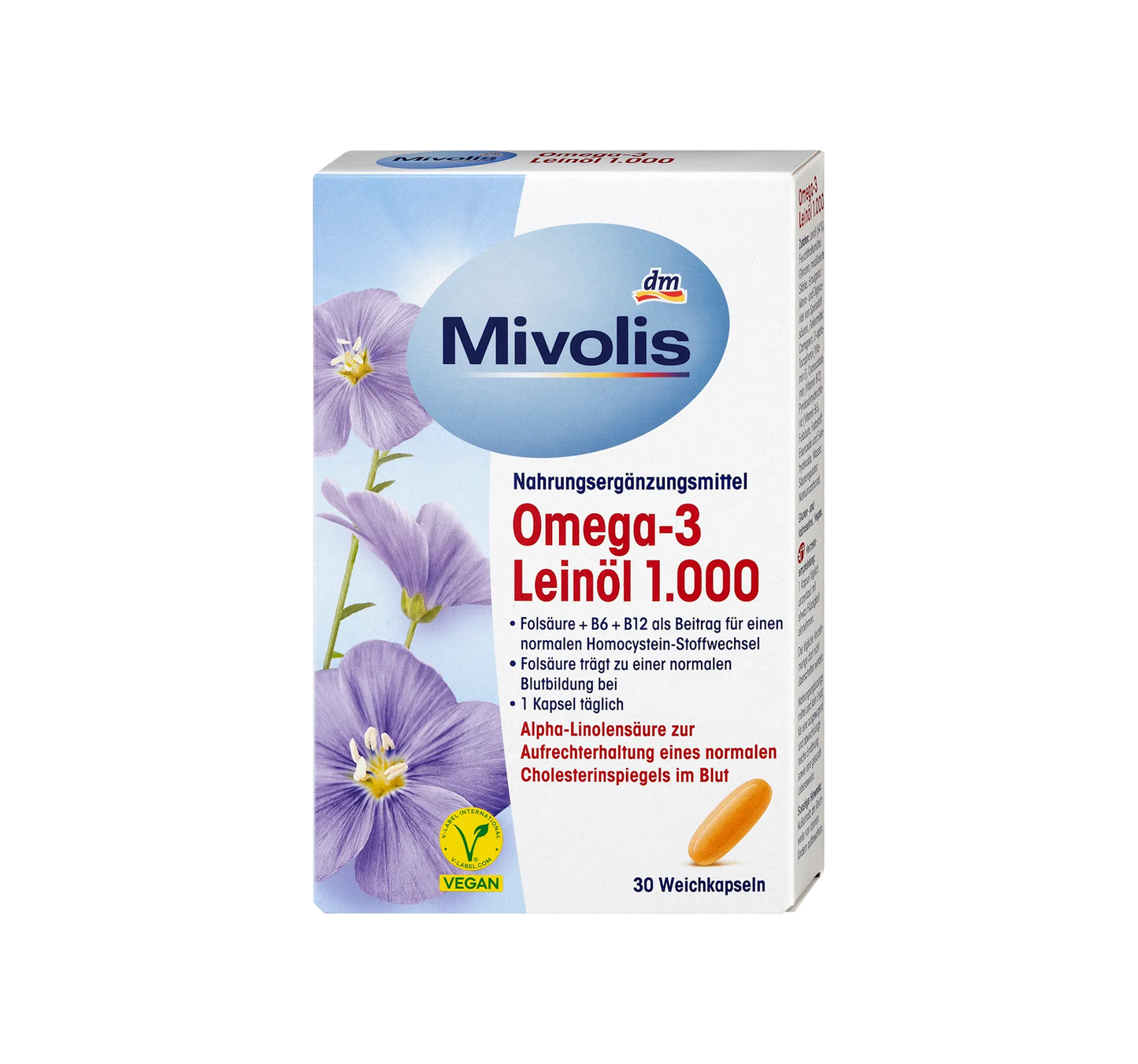 Omega-3-pellavaöljy 1000, 30 tablettia, 47 g