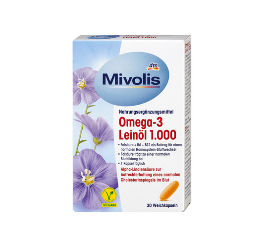 Omega-3-pellavaöljy 1000, 30 tablettia, 47 g