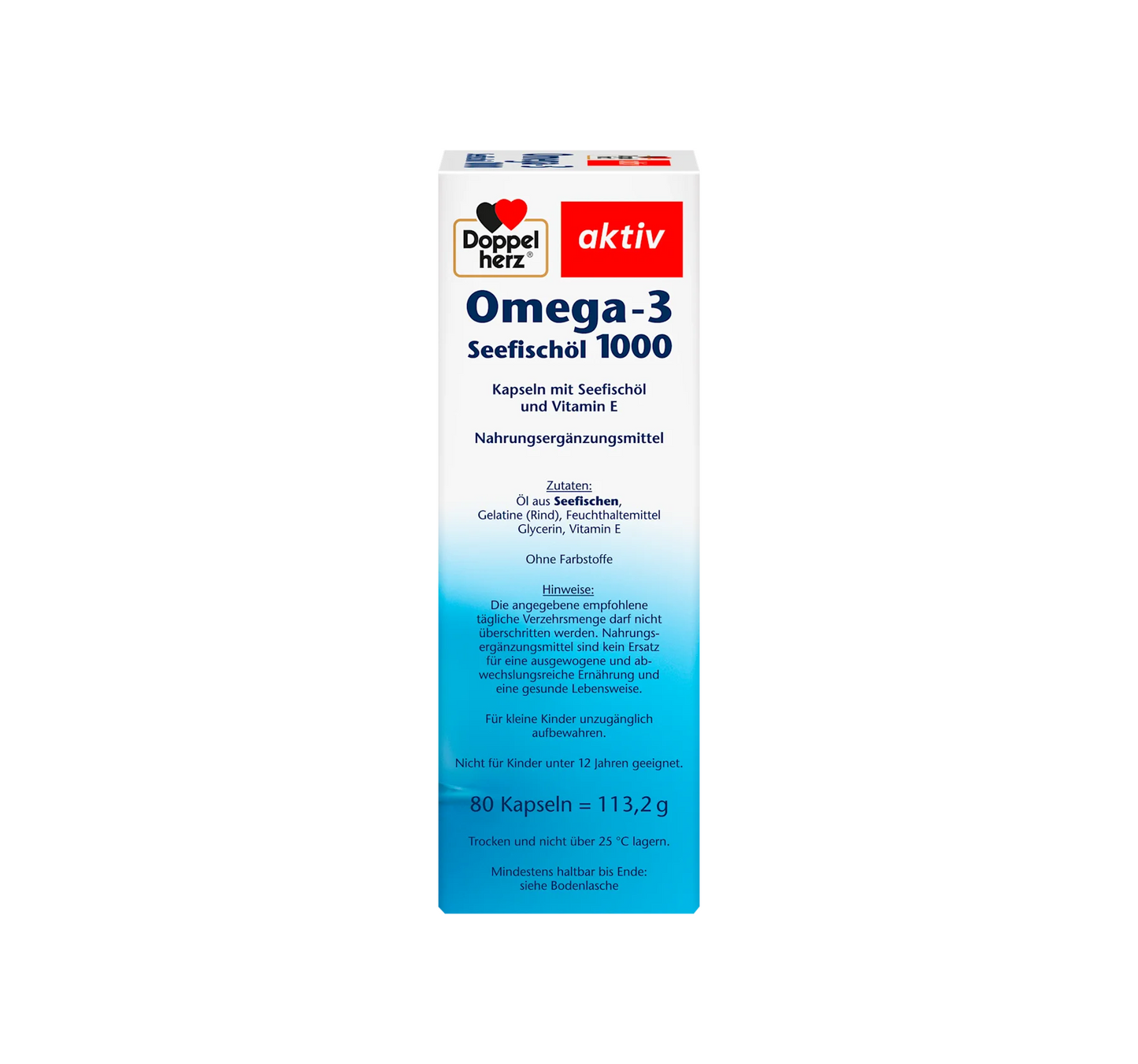 Omega-3-merikalaöljy 1000 kapselia 80 kpl, 107,8 g