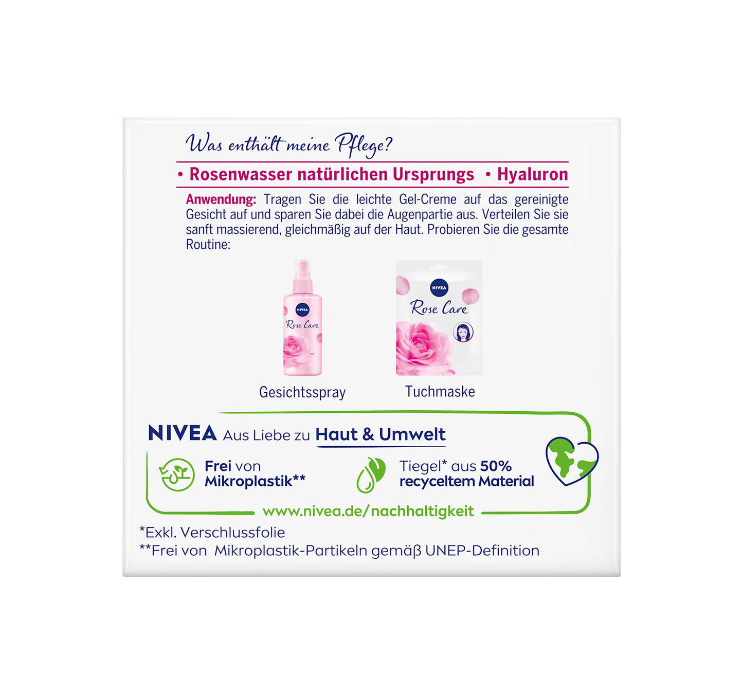 Crème visage à la fleur de rose, 50 ml