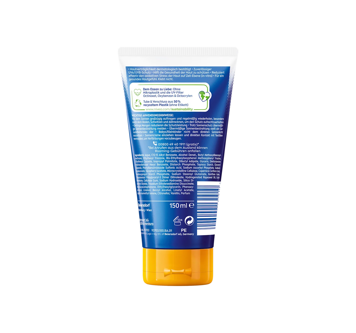 Sun Milk Invisible Finish, Protection & Care, SPF 50+, 150 ml