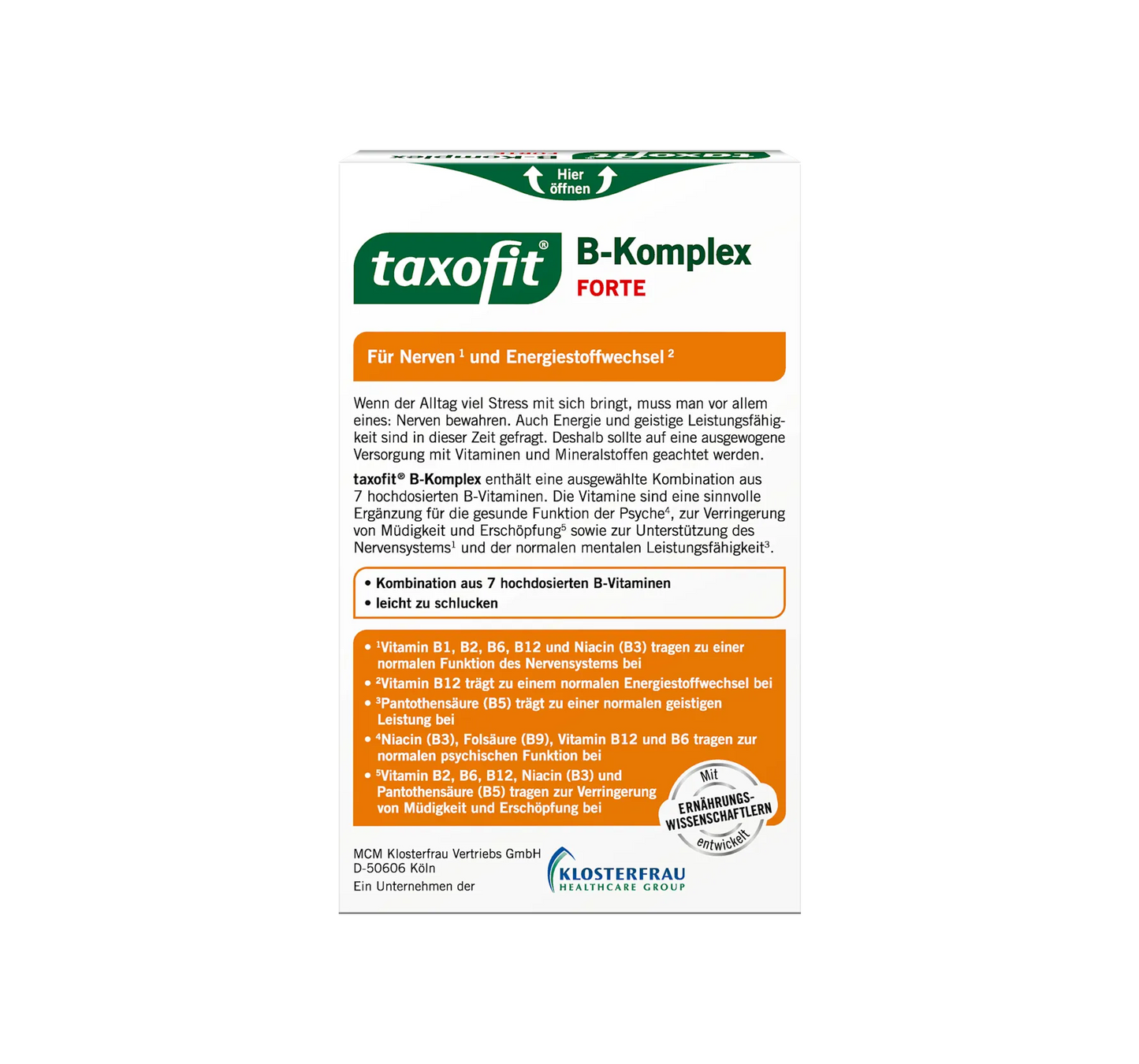 Vitamin B complex tablets 40 pcs., 7.4 g