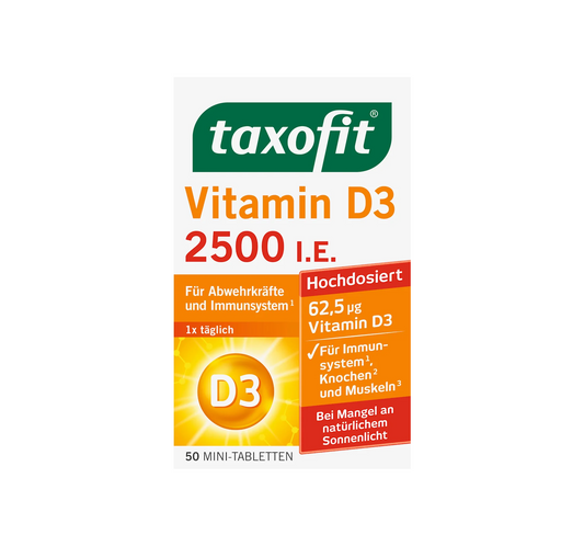 Vitamin D3 2500 IU tablets 50 pieces, 7.7 g