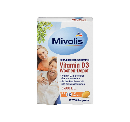 Vitamin D3 5600 IU Weekly Depot Soft Capsules 12 pcs., 5 g