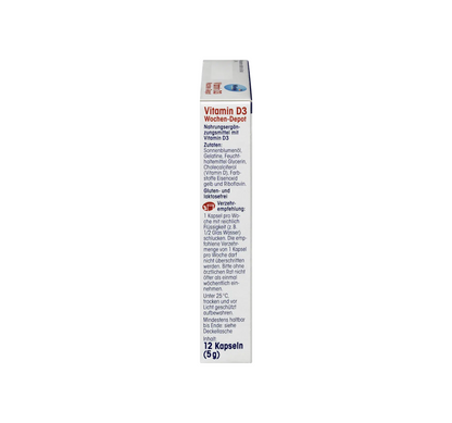 Vitamin D3 5600 IU Weekly Depot Soft Capsules 12 pcs., 5 g