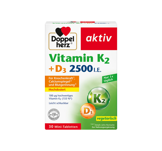 Vitamin K2 + D3 2500 IU tablets 30 pieces, 13.1 g