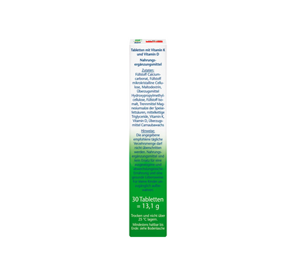 Vitamin K2 + D3 2500 IU tablets 30 pieces, 13.1 g